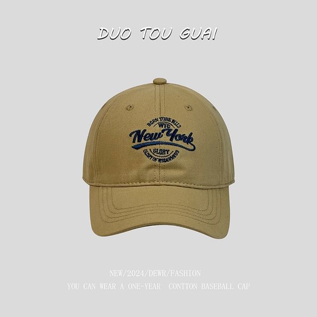 Letter Cap Baseball Embroidered