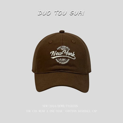 Letter Cap Baseball Embroidered