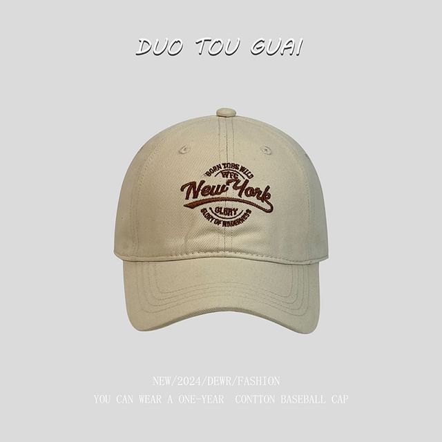 Letter Cap Baseball Embroidered