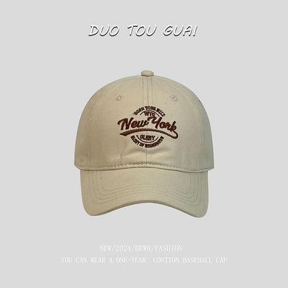 Letter Cap Baseball Embroidered