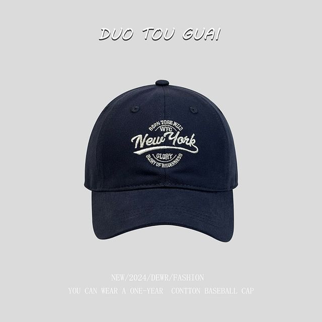 Letter Cap Baseball Embroidered