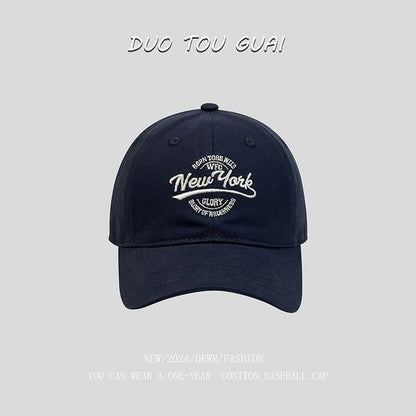 Letter Cap Baseball Embroidered