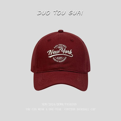 Letter Cap Baseball Embroidered