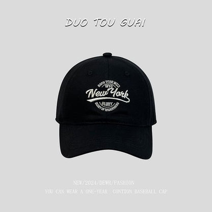 Letter Cap Baseball Embroidered