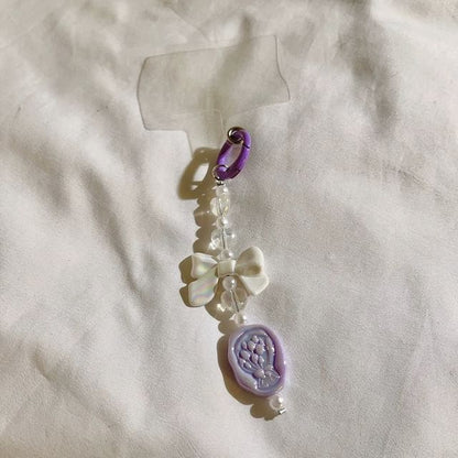 Bow Resin Phone Charm with Lanyard Pad