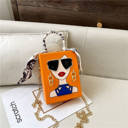 Face Print Crossbody Bag