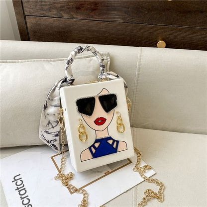 Face Print Crossbody Bag