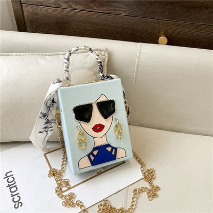 Face Print Crossbody Bag