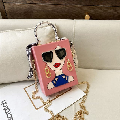 Face Print Crossbody Bag