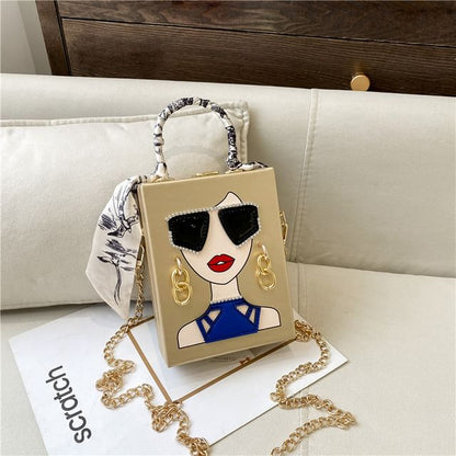 Face Print Crossbody Bag