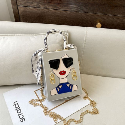 Face Print Crossbody Bag