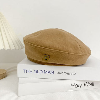 Plain Lettering Beret