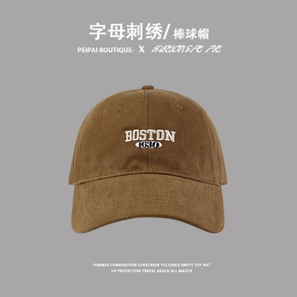 Embroidered Lettering Cap