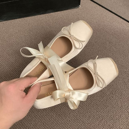 Floral Accent Balletcore Flats