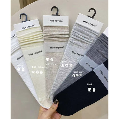 Plain Crew Socks