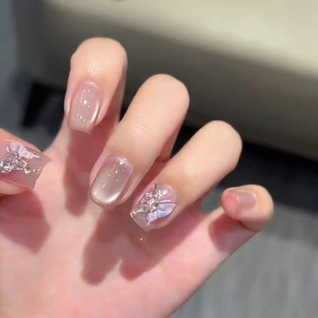 Butterfly Cat Eye Press On Nail