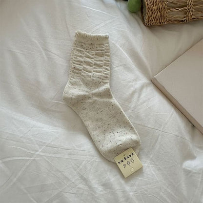 Plain Ruched Socks