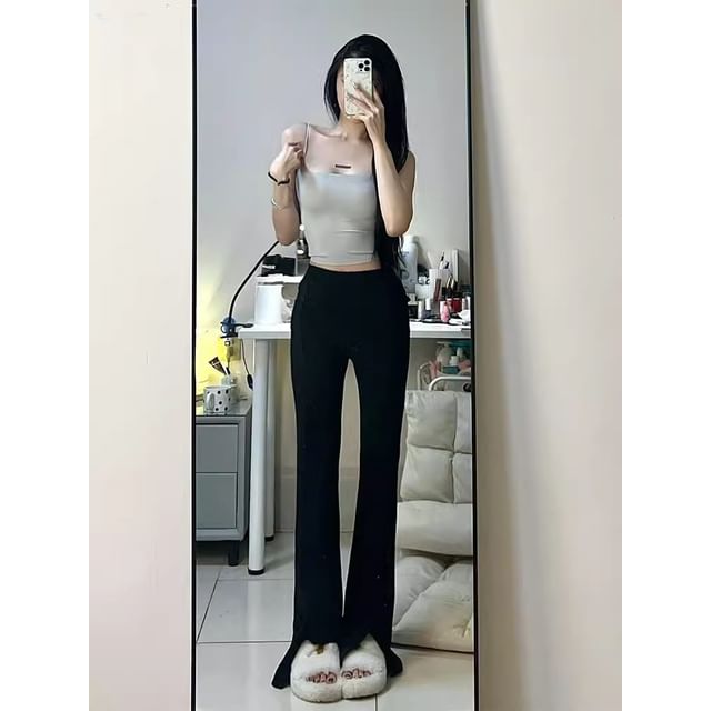 High Waist Plain Front