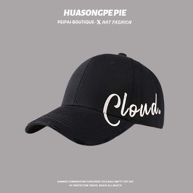 Lettering Print Baseball Cap