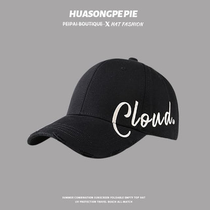 Lettering Print Baseball Cap