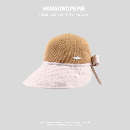 Textured Panel Woven Sun Hat