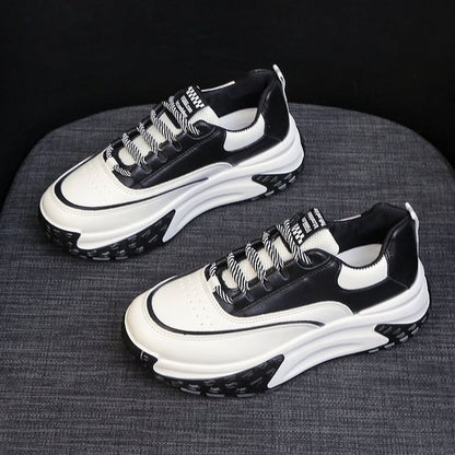 Two Tone Lace-Up Sneakers