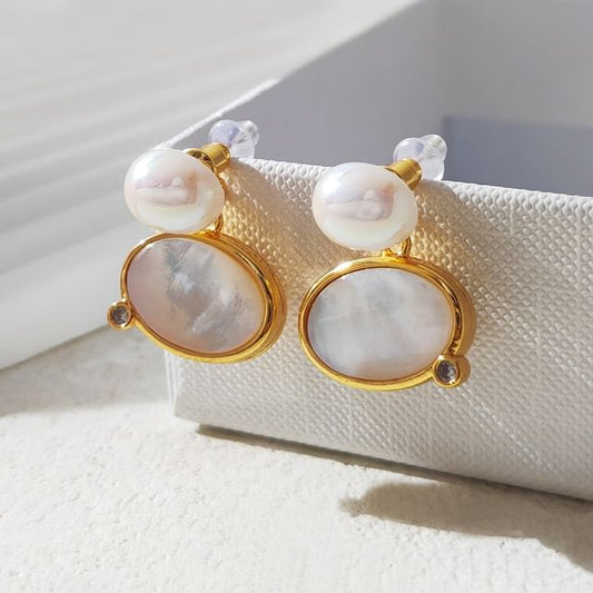 Faux Pearl Cabochon Ear Jacket