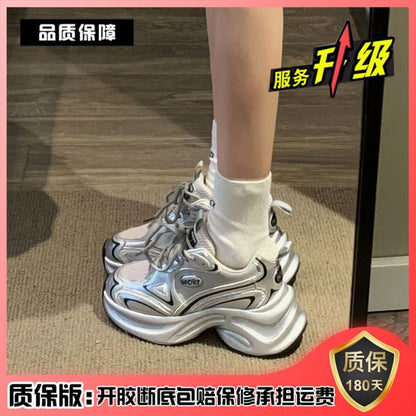 Lace-Up Platform Sneakers