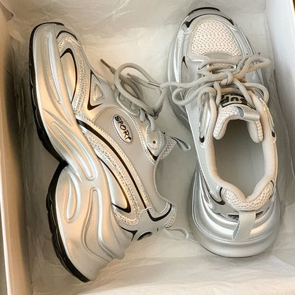 Lace-Up Platform Sneakers