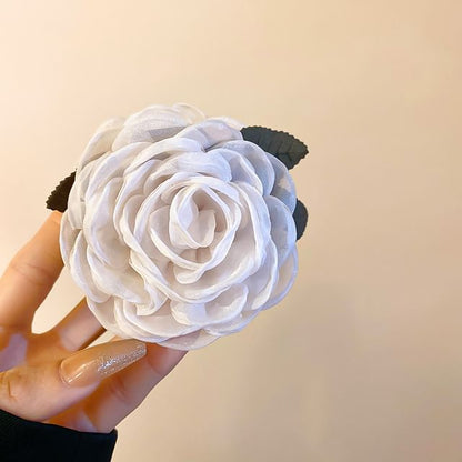 Floral Mesh Hair Claw