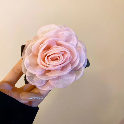 Floral Mesh Hair Claw