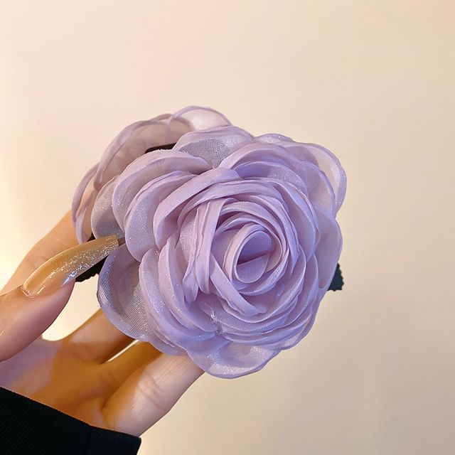 Floral Mesh Hair Claw