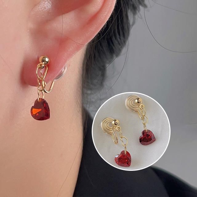 Heart Drop Earring