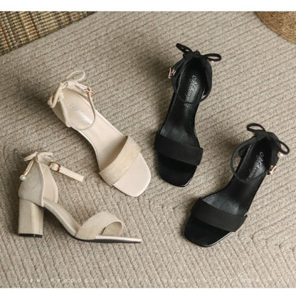 Sandals Ankle Strap Heel Chunky