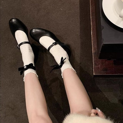 Heel Chunky Jane Pumps Mary