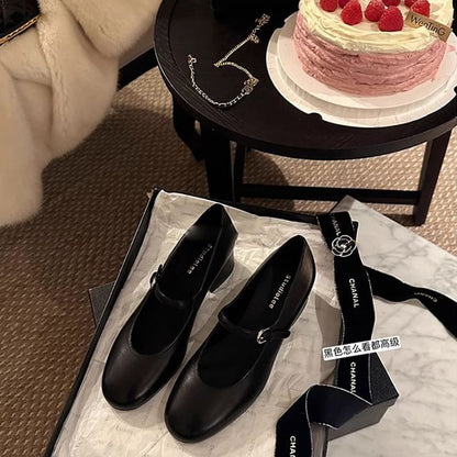 Heel Chunky Jane Pumps Mary