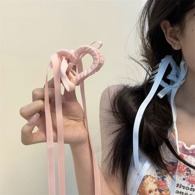 Clamp Ribbon Heart Hair