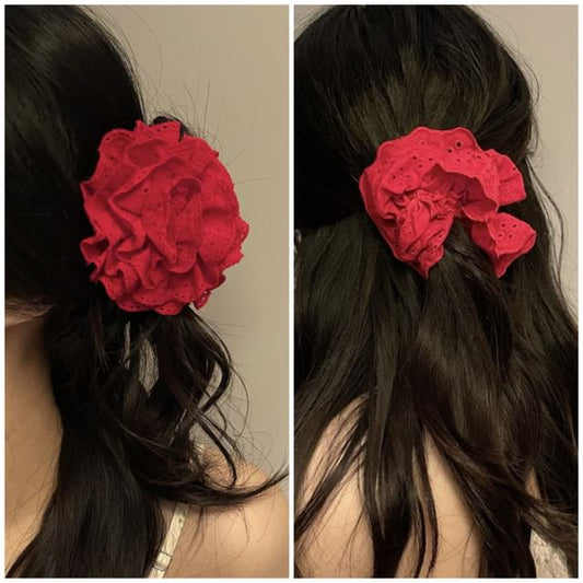 Floral Fabric Hair Clamp / Scrunchie