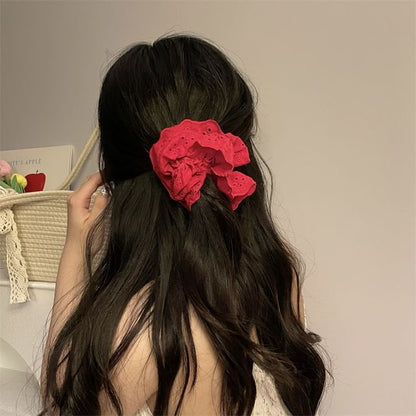 Floral Fabric Hair Clamp / Scrunchie