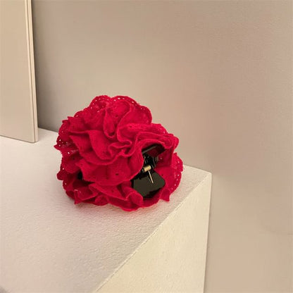 Floral Fabric Hair Clamp / Scrunchie