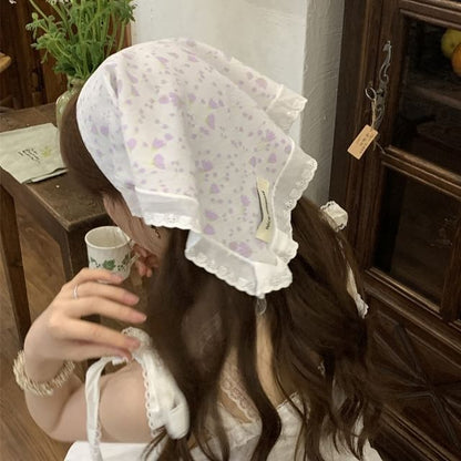 Designs) Embroidered Triangle (Various Head Scarf Lace