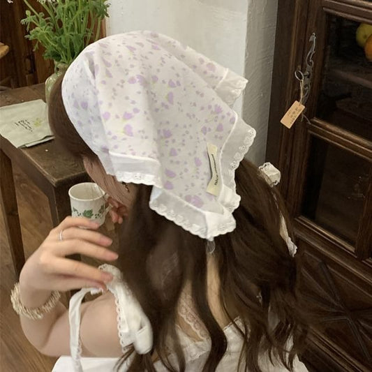 Designs) Embroidered Triangle (Various Head Scarf Lace