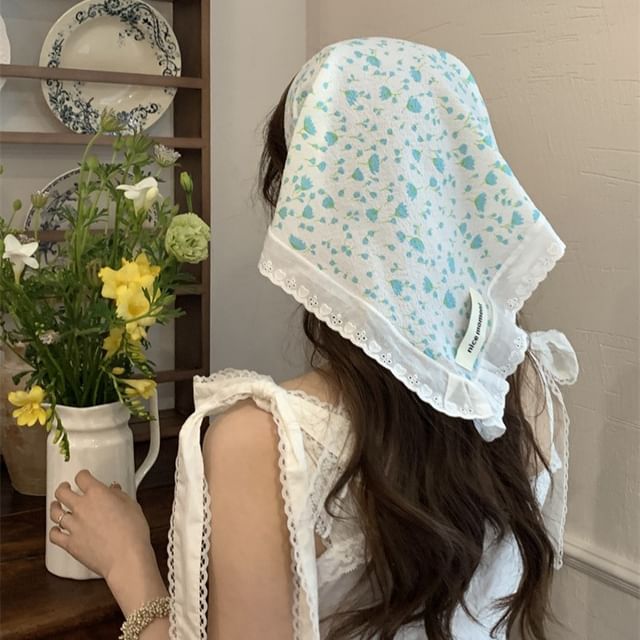 Designs) Embroidered Triangle (Various Head Scarf Lace