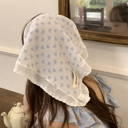 Designs) Embroidered Triangle (Various Head Scarf Lace