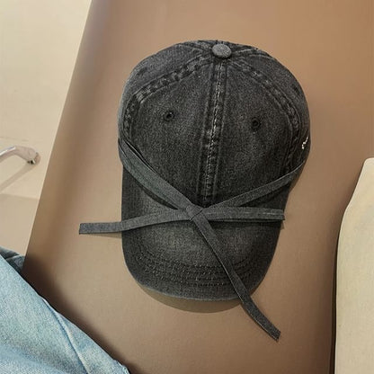 Bow Denim Baseball Cap