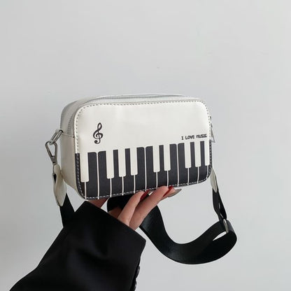 Piano Print Crossbody Bag