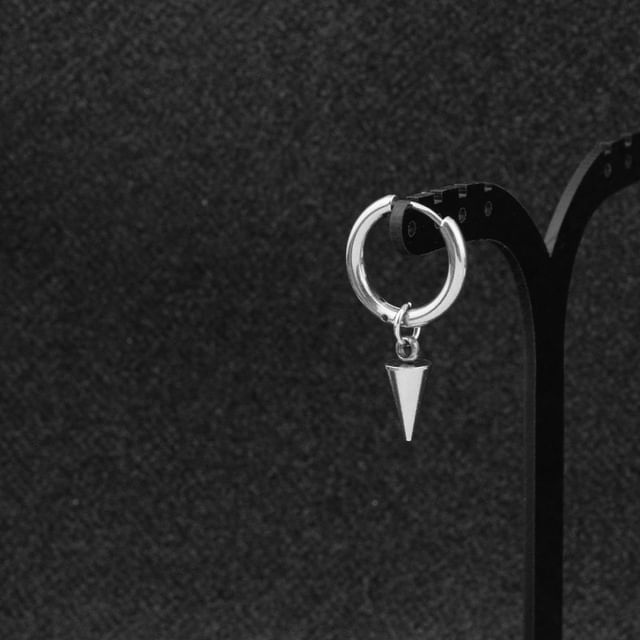 Stainless Steel Conical Dangle Earring (various designs)