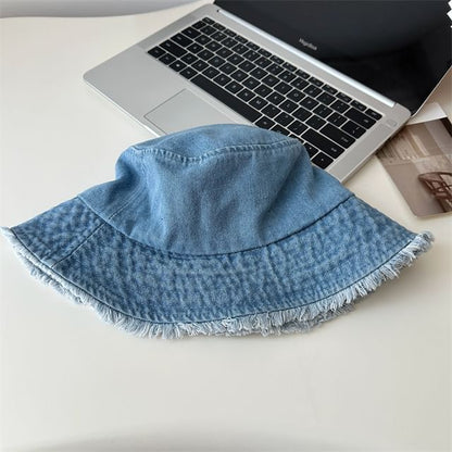 Fringed Hat Denim Bucket