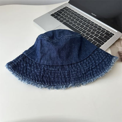 Fringed Hat Denim Bucket