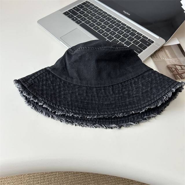Fringed Hat Denim Bucket